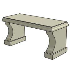 Decorative Stone Bench