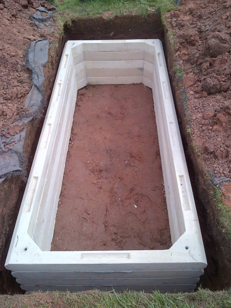 100mm shallow grave ring sets installed in the grave 100mm shallow grave ring sets installed in the grave