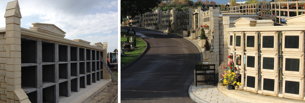 Community mausoleum installations