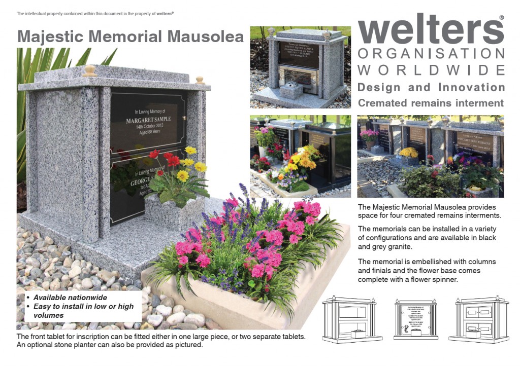 Our Majestic Memorial for cremated remains is available for nationwide delivery in small or large quantities. 