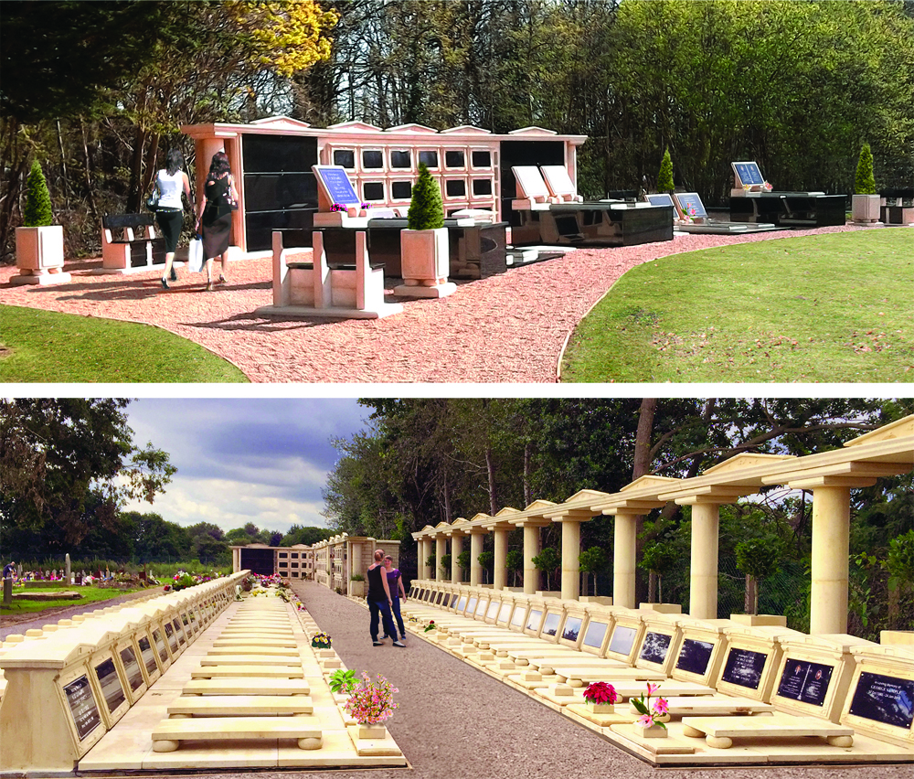 Examples of newly installed Cemetery Villages