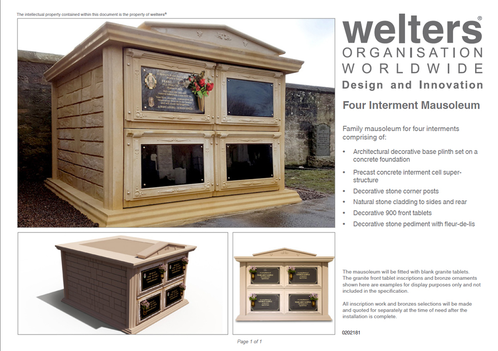 welters Stone Midi Family Mausoleum
