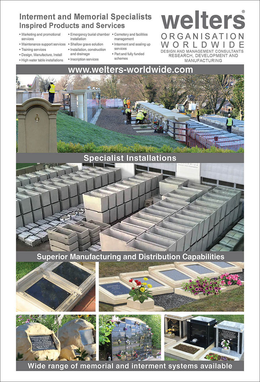 Designers, manufacturers and installers of proprietary above and below ground interment and memorial systems, including cremated remains facilities