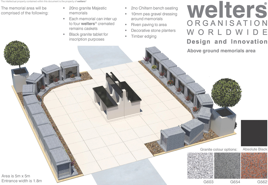 Cremated Remains Memorial Garden Area Example